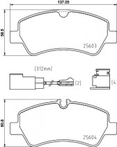 Комплект тормозных колодок BREMBO P24 187