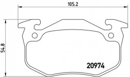 Комплект тормозных колодок BREMBO P61 032