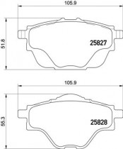 Комплект тормозных колодок BREMBO P61 124