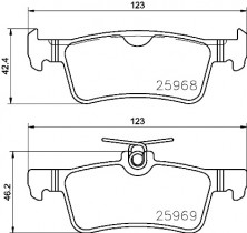 Комплект тормозных колодок BREMBO P61 126
