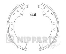 Комплект тормозных колодок Nipparts J3502050