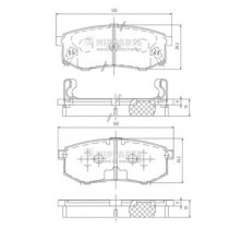 Комплект тормозных колодок Nipparts J3610302