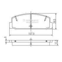 Комплект тормозных колодок Nipparts J3613002