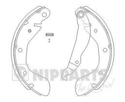 Комплект тормозных колодок Nipparts J3500900