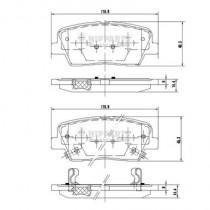Комплект тормозных колодок Nipparts N3610312