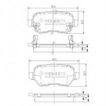 Комплект тормозных колодок Nipparts N3610310