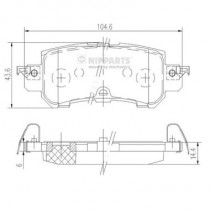 Комплект тормозных колодок Nipparts N3613026