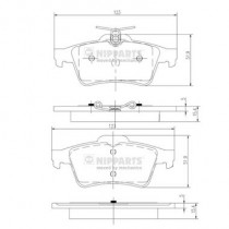 Комплект тормозных колодок Nipparts N3613022
