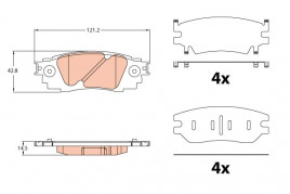 Комплект тормозных колодок TRW GDB2183