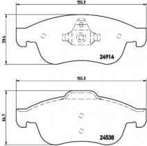 Комплект тормозных колодок BREMBO P68 050X