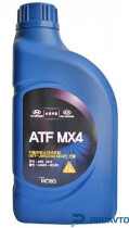 Масло трансмиссионное полусинтетическое Mobis ATF MX4, 3314, 1л, 0450000130