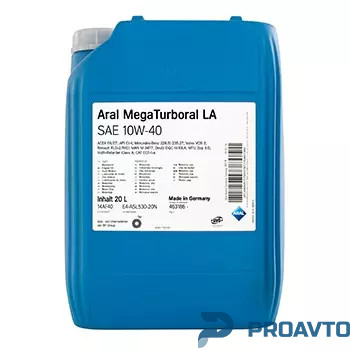 Aral Моторное масло Aral MegaTurboral LA 10W-40, 20 л., 15BD3B - Картинка 1