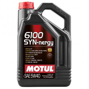Motul Масло моторное синтетическое Motul 6100 Syn-Nergy SAE 5W-40 5л. 107979 - Картинка 1