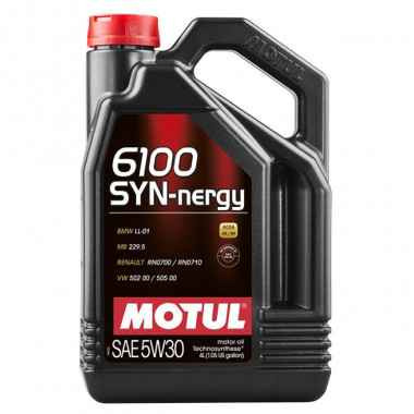 Motul Масло моторное синтетическое Motul 6100 Syn-nergy SAE 5W-30 5л. 113145 - Картинка 1