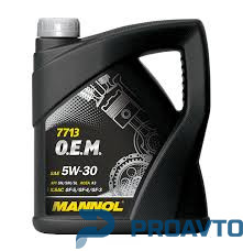 Mannol Масло моторное синтетическое Mannol 7713 O.E.M. for Hyundai Kia 5W-30, 4л - Картинка 1