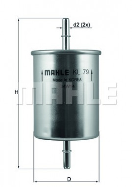 Mahle Топливный фильтр MAHLE KL 79 - Картинка 1