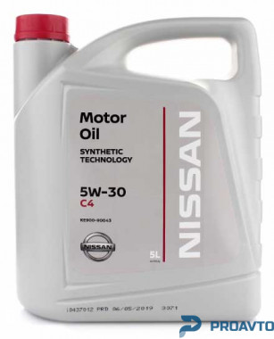 Nissan Масло моторное синтетическое Nissan Motor Oil DPF 5W-30, 5л, KE90090043 - Картинка 1