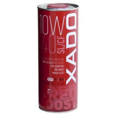 Xado Масло моторное полусинтетическое XADO Atomic Oil 10W-40 SL/CF RED BOOST 1л. ХА26144 - Картинка 1