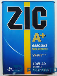 ZIC Масло моторное полусинтетическое ZIC A Plus 10W-40, 4л - Картинка 1